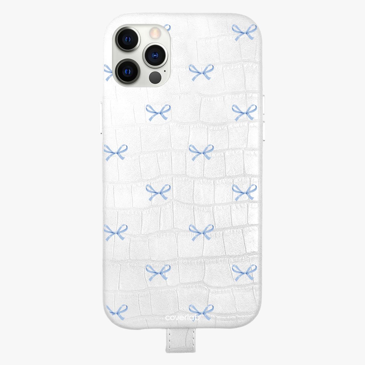 Aesthetic Bows Personalised Leather iPhone Case