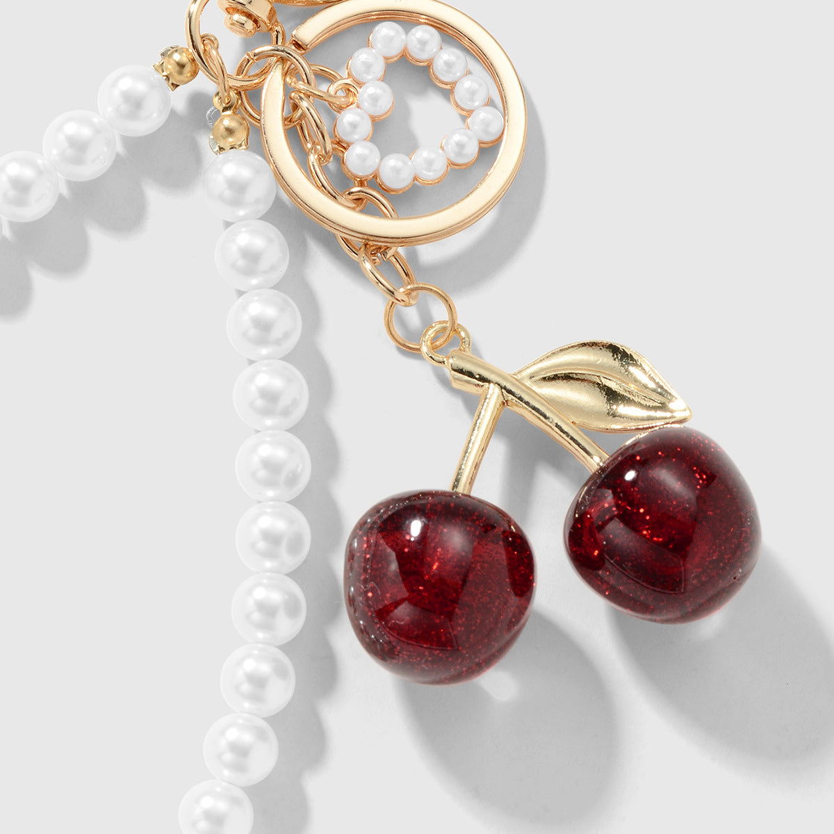 Cherry Pearl Bag Charm