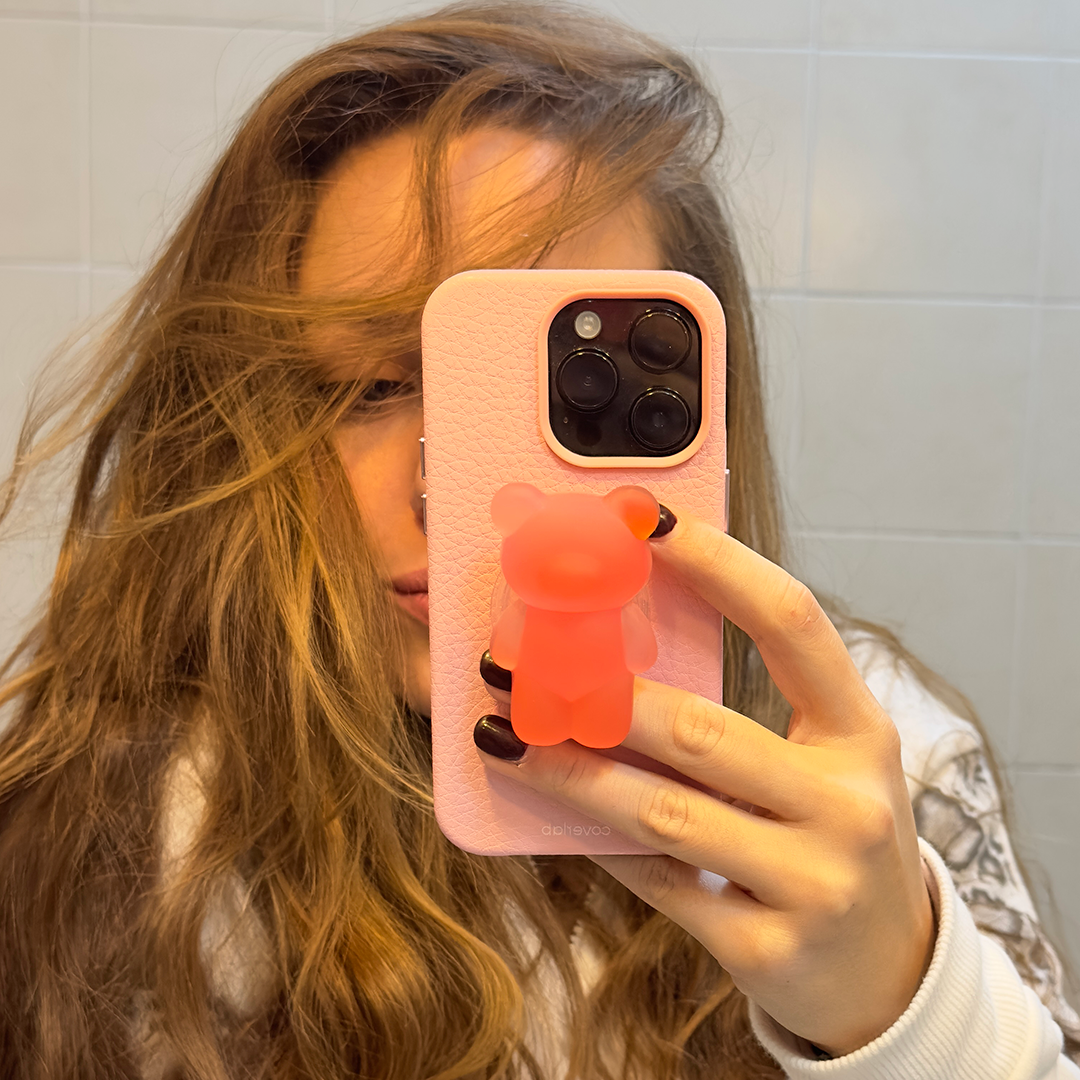 Teddy Bear Fuchsia Phone Grip