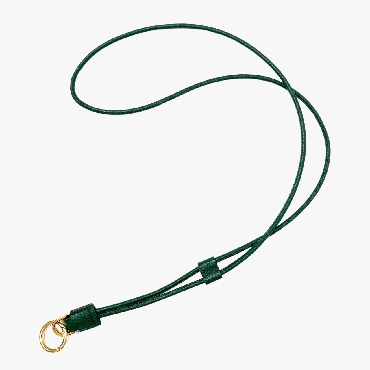 Green Cross-Body Leather Lanyard
