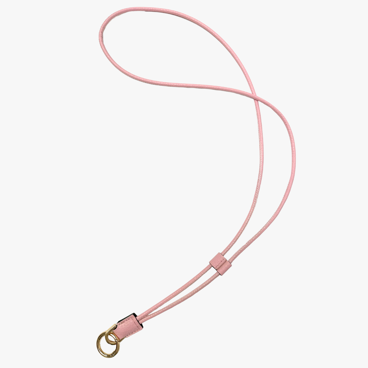 Pink Cross-Body Leather Lanyard