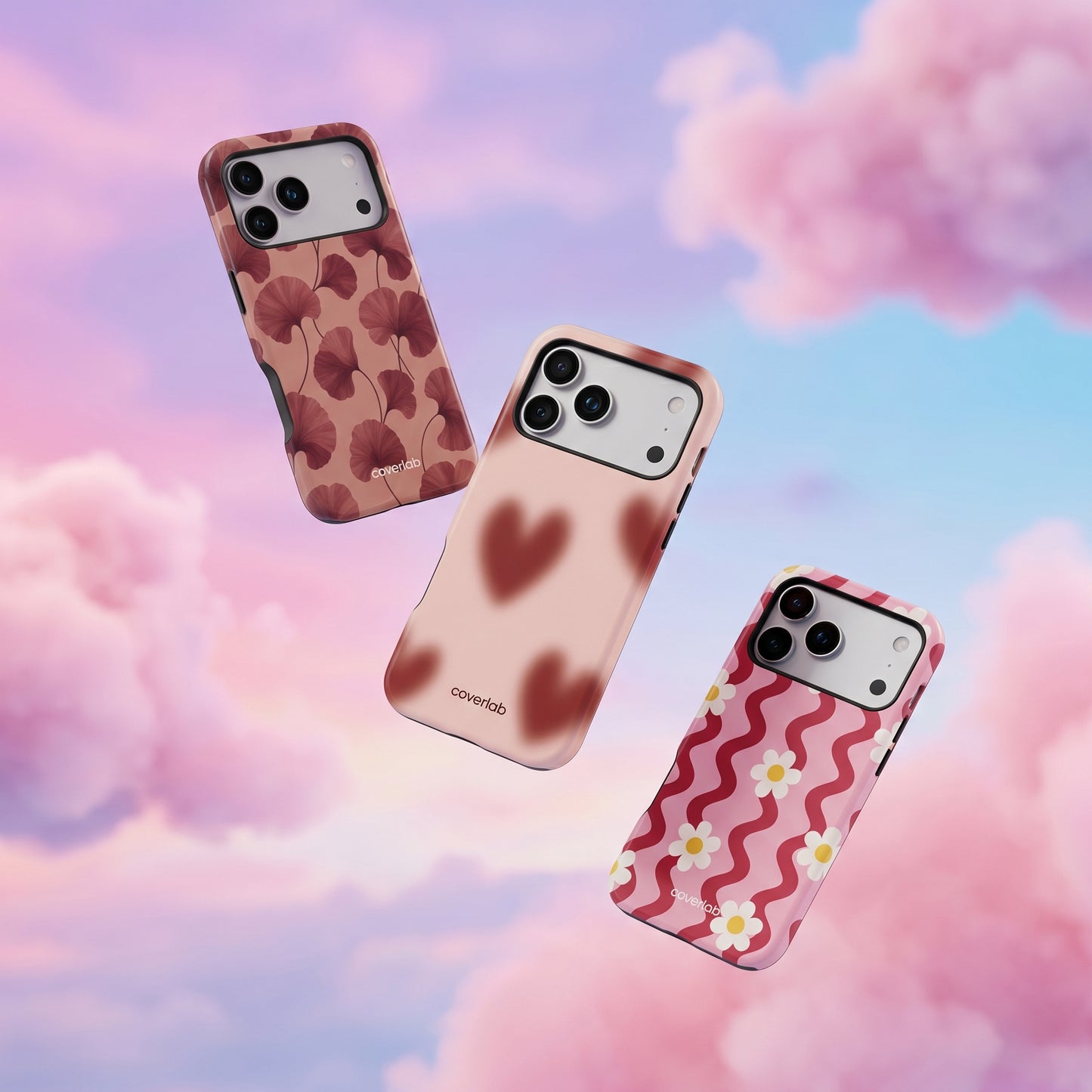 Blurry Love Tough iPhone Case + Burgundy Tough iPhone Case + Candy Waves Tough iPhone Case