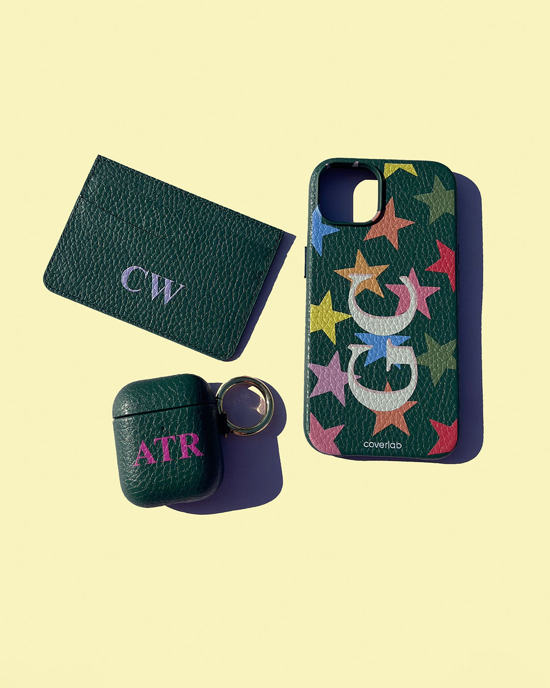 Big Initials Personalised Leather AirPods Case