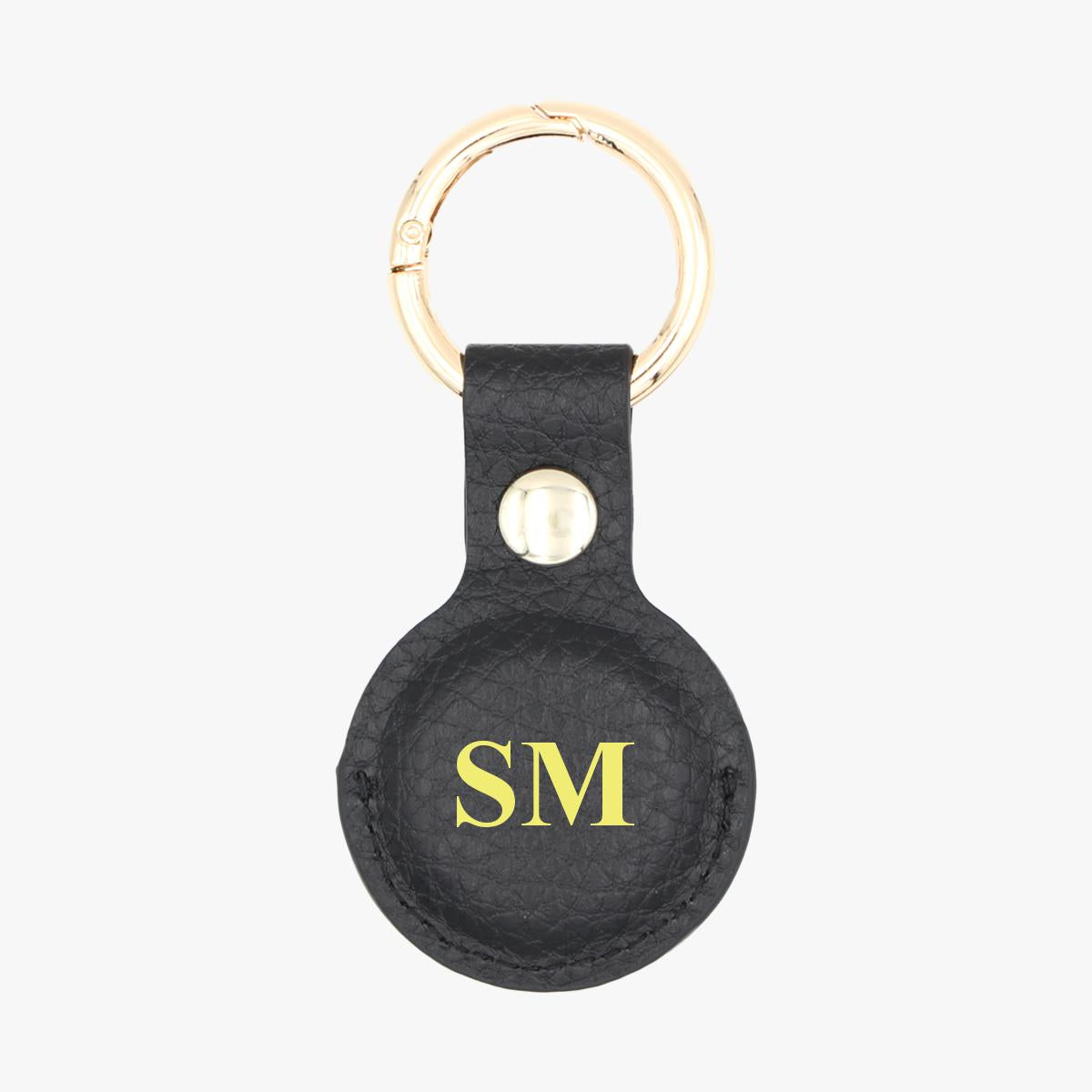 Big Initials Personalised Leather AirTag Case