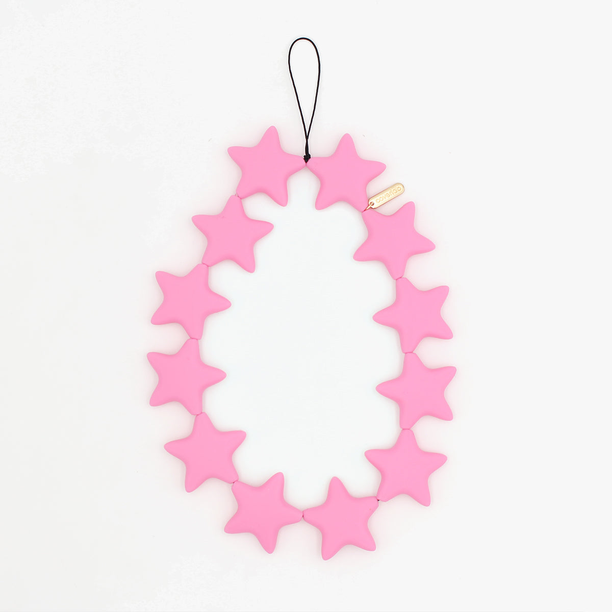 Fluffy Pink Stars Phone Strap