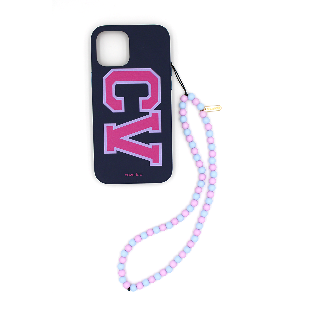 Lilac Beaded Phone Strap