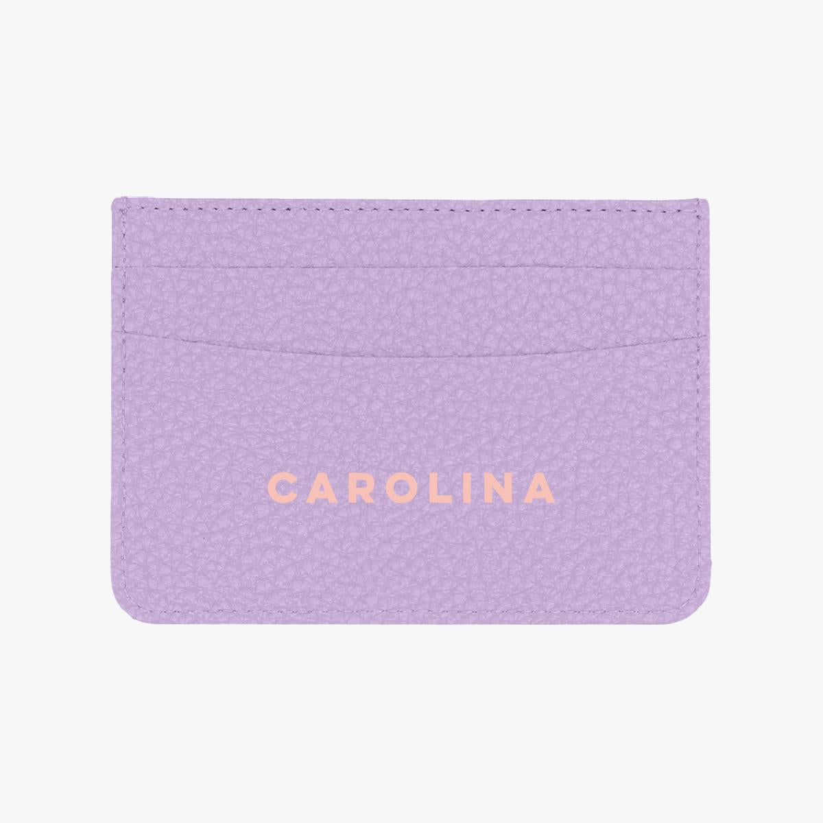Thin Name Personalised Leather Card Holder