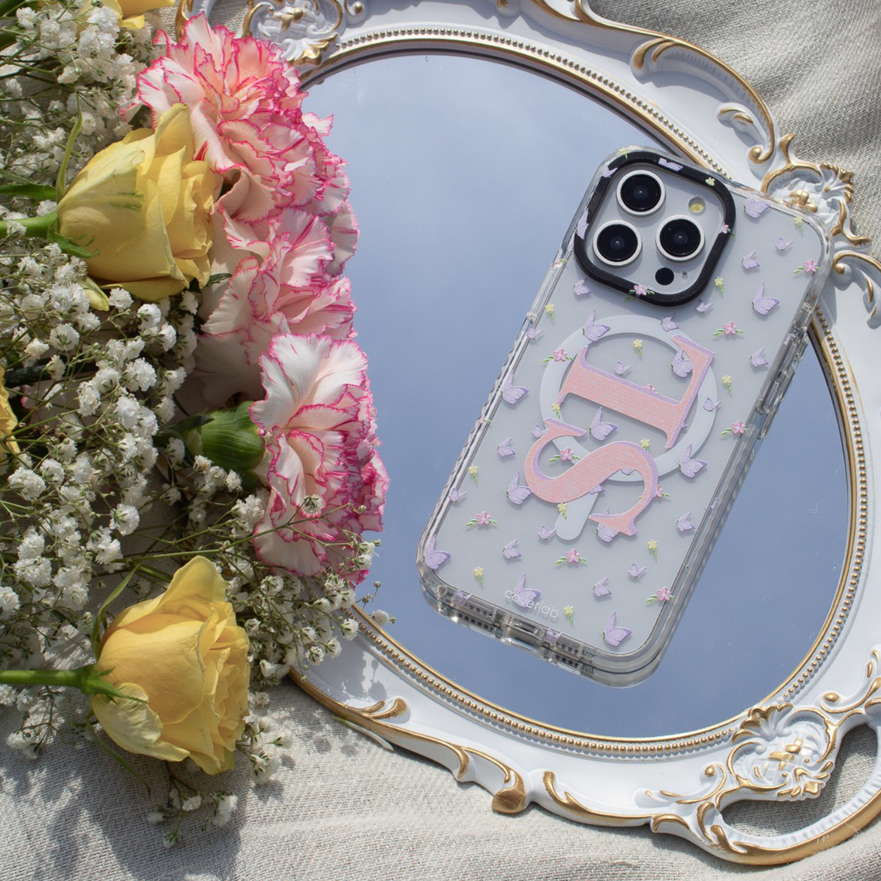 Field of Flowers Personalised MagSafe iPhone Case