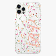 Blooming Personalised Leather iPhone Case