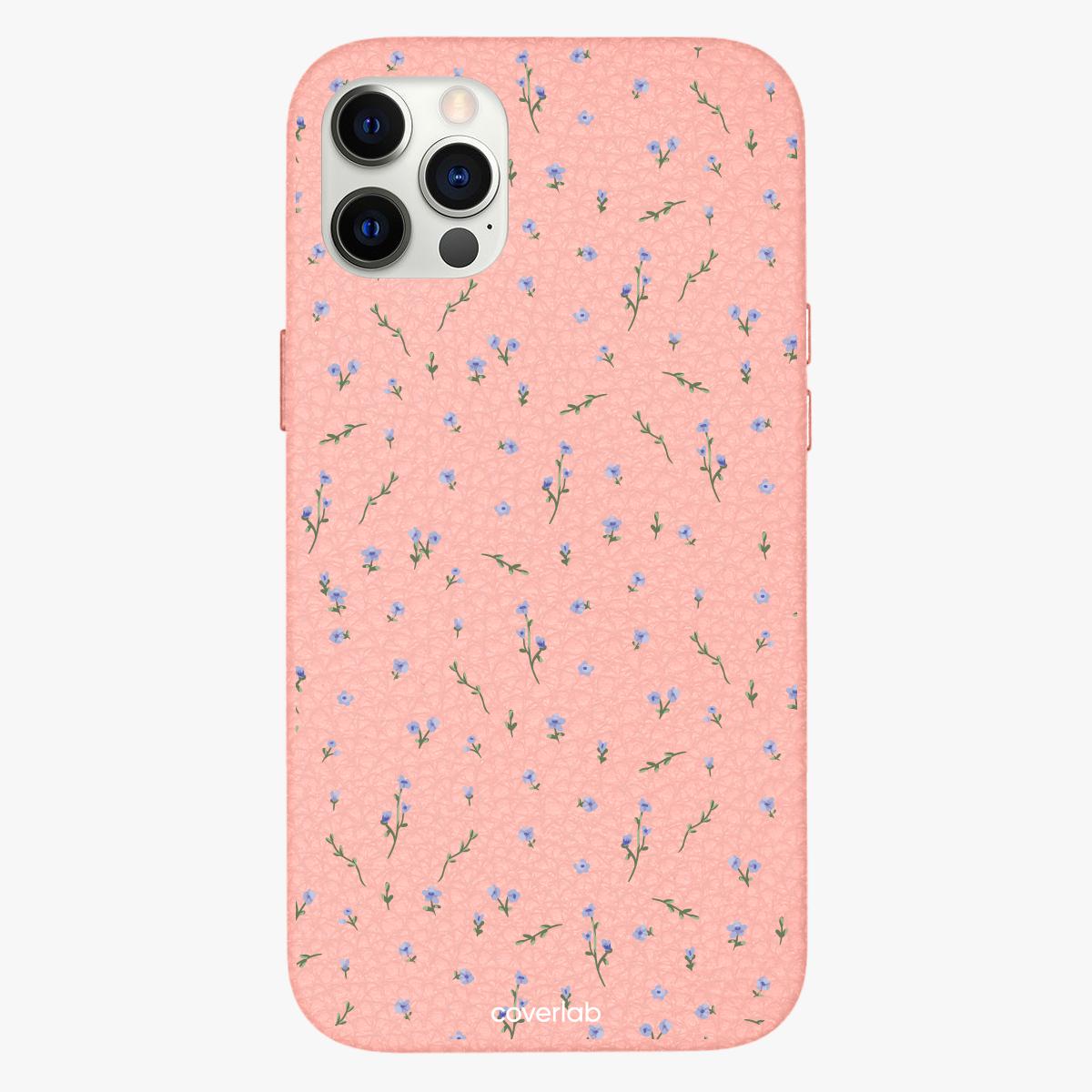 Blue Garden Personalised Leather iPhone Case