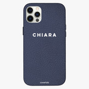 Thin Name Personalised Leather iPhone Case
