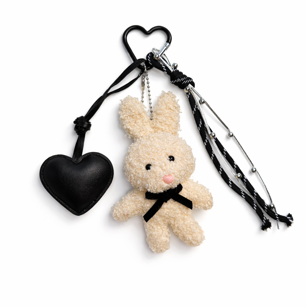 Black Heart Bag Charm