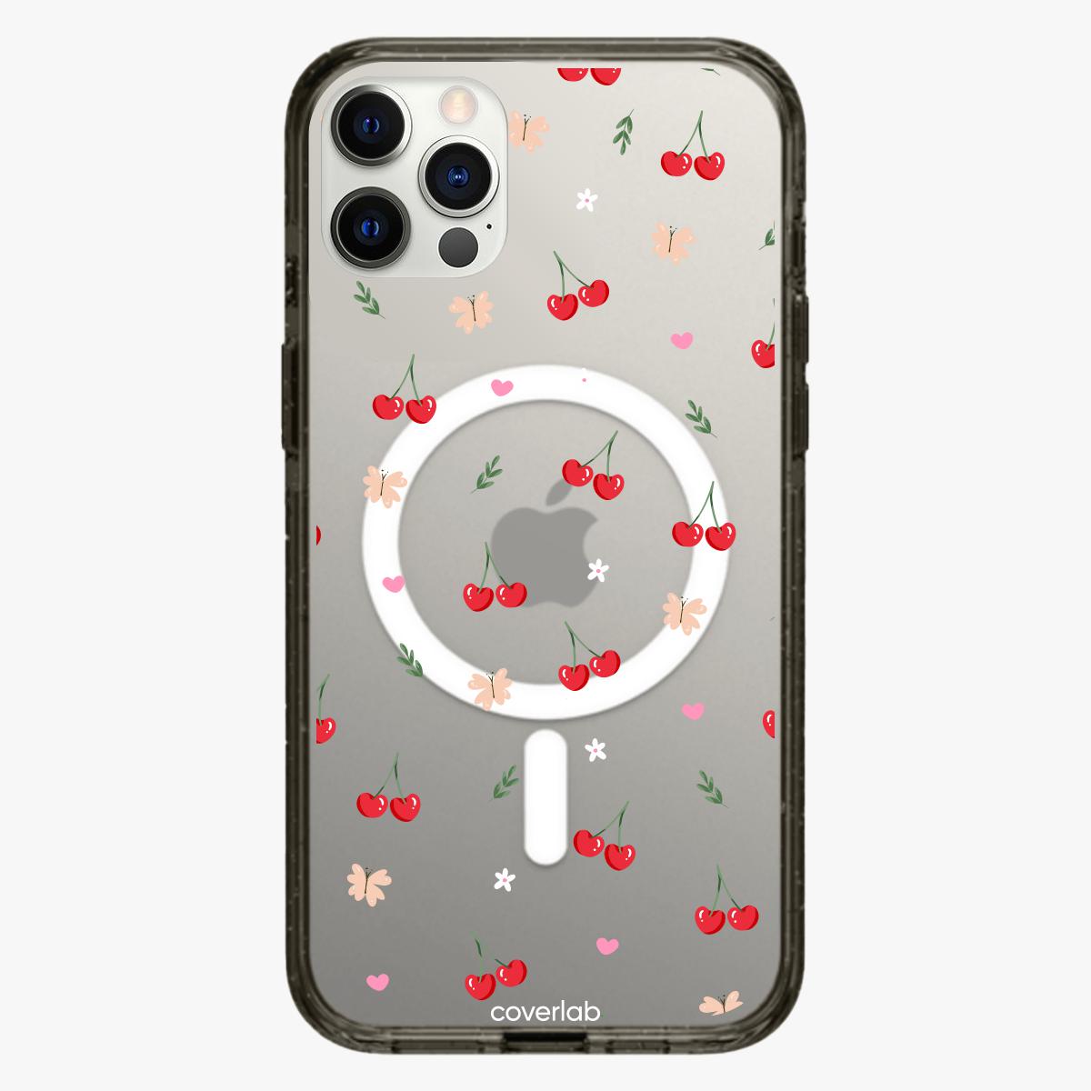 Cherry and Butterfly Personalised MagSafe iPhone Case