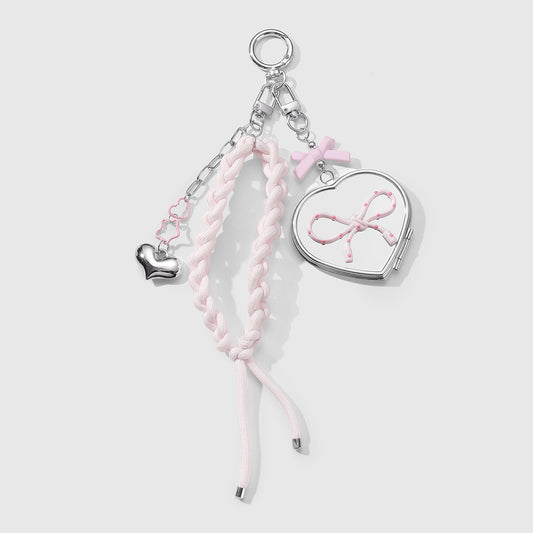 Bow Heart Bag Charm