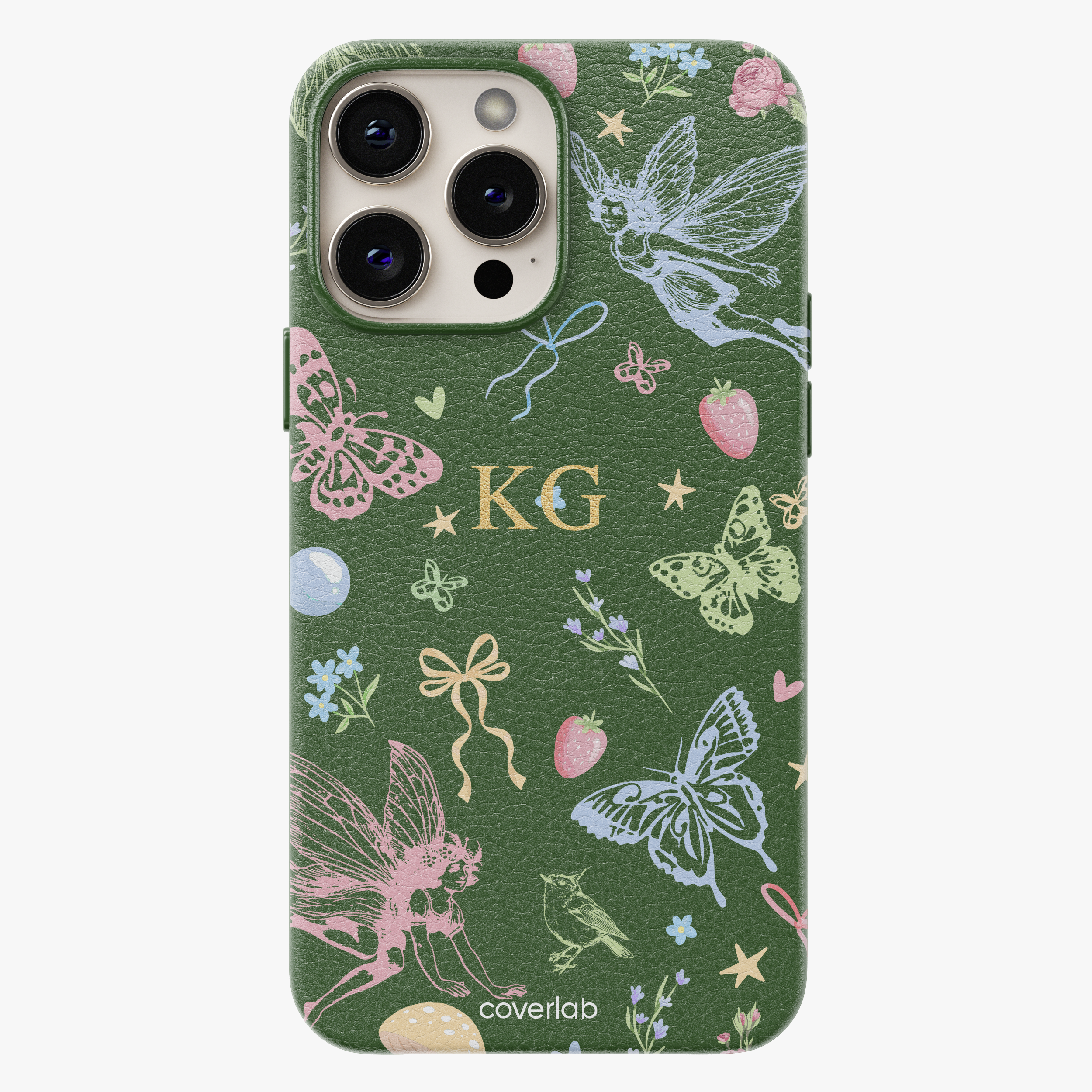 Fairycore Aesthetic Girl Personalised Leather iPhone Case