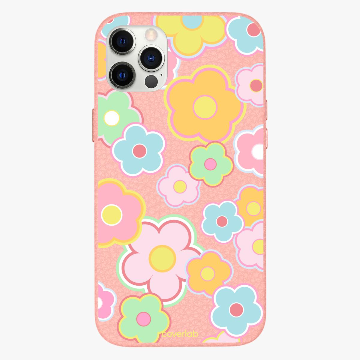 Floral Power Personalised Leather iPhone Case