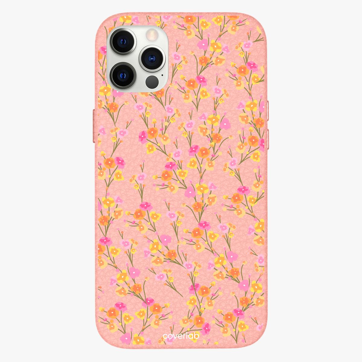 Flowering Sunset Personalised Leather iPhone Case