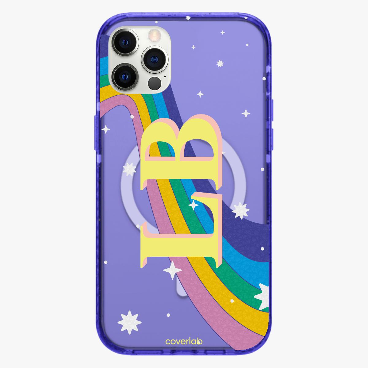 Leuchtendes Regenbogen Personalisiertes MagSafe iPhone Hülle