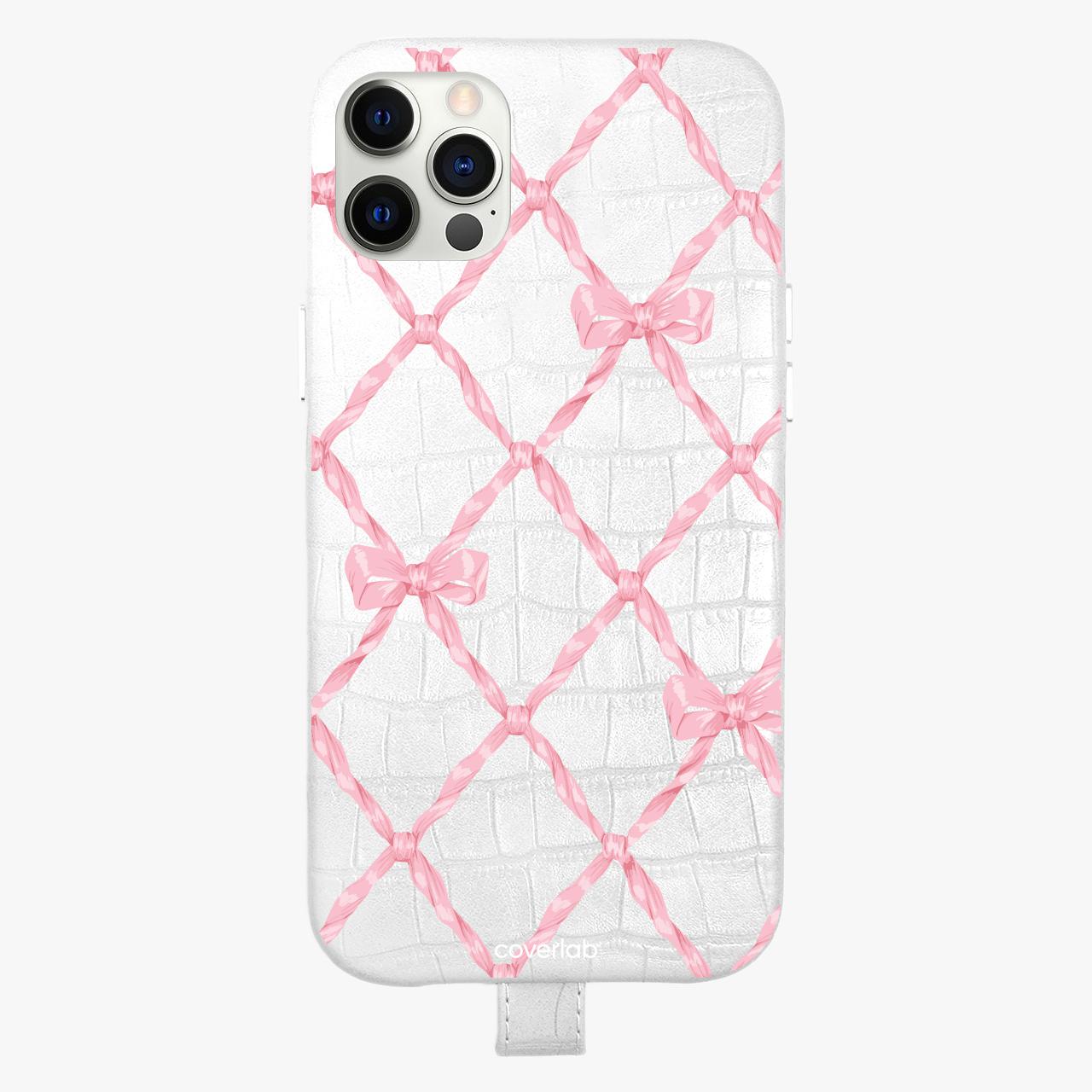 Infinite Ribbon Personalised Leather iPhone Case