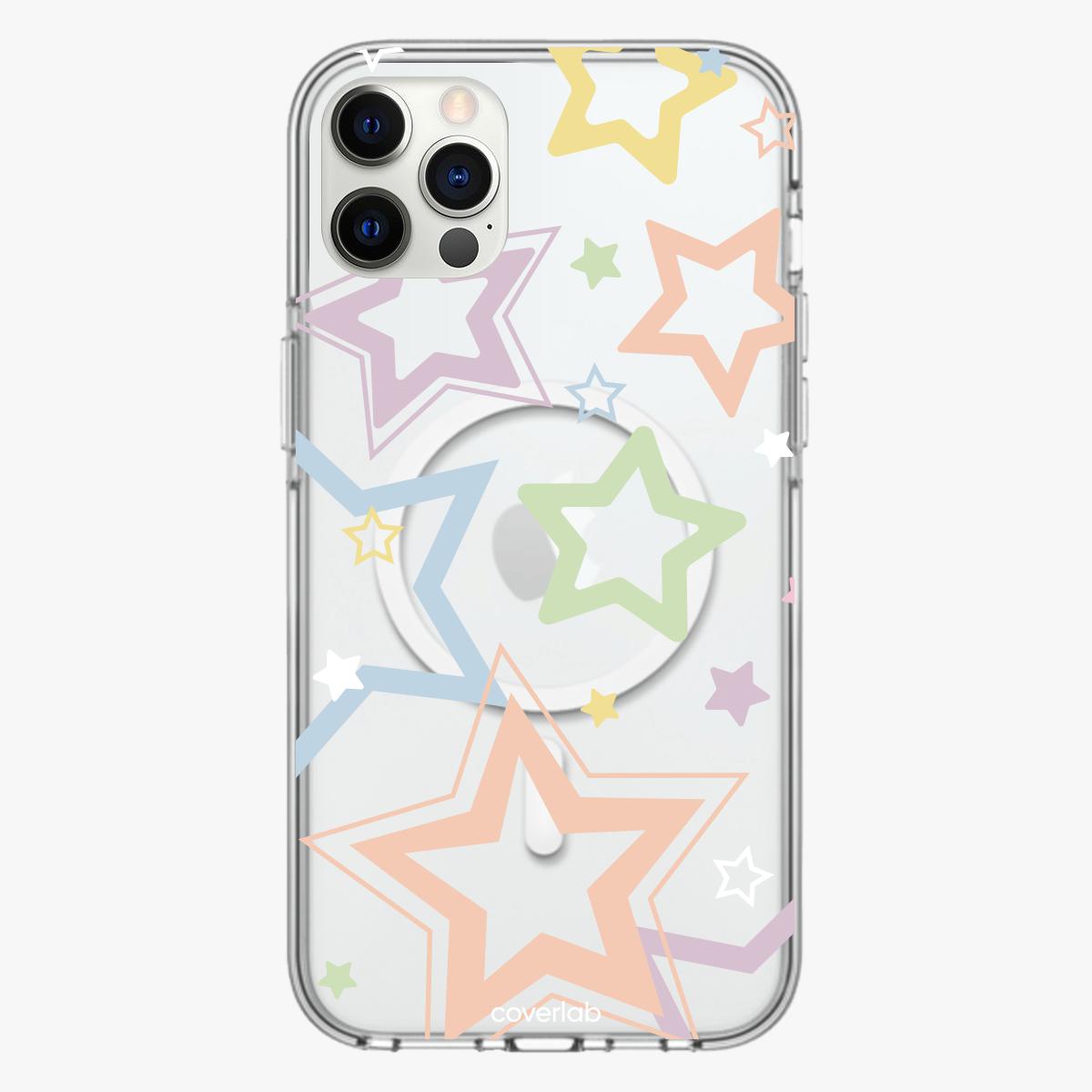 Pastel Stars Personalised MagSafe iPhone Case