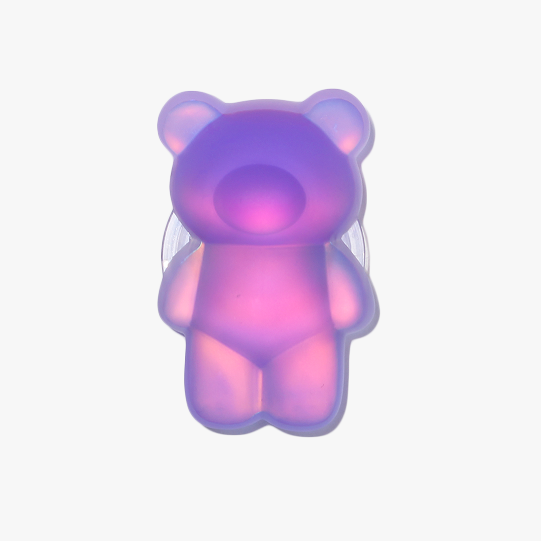 حامل هاتف بنفسجي بتصميم دب Teddy Bear