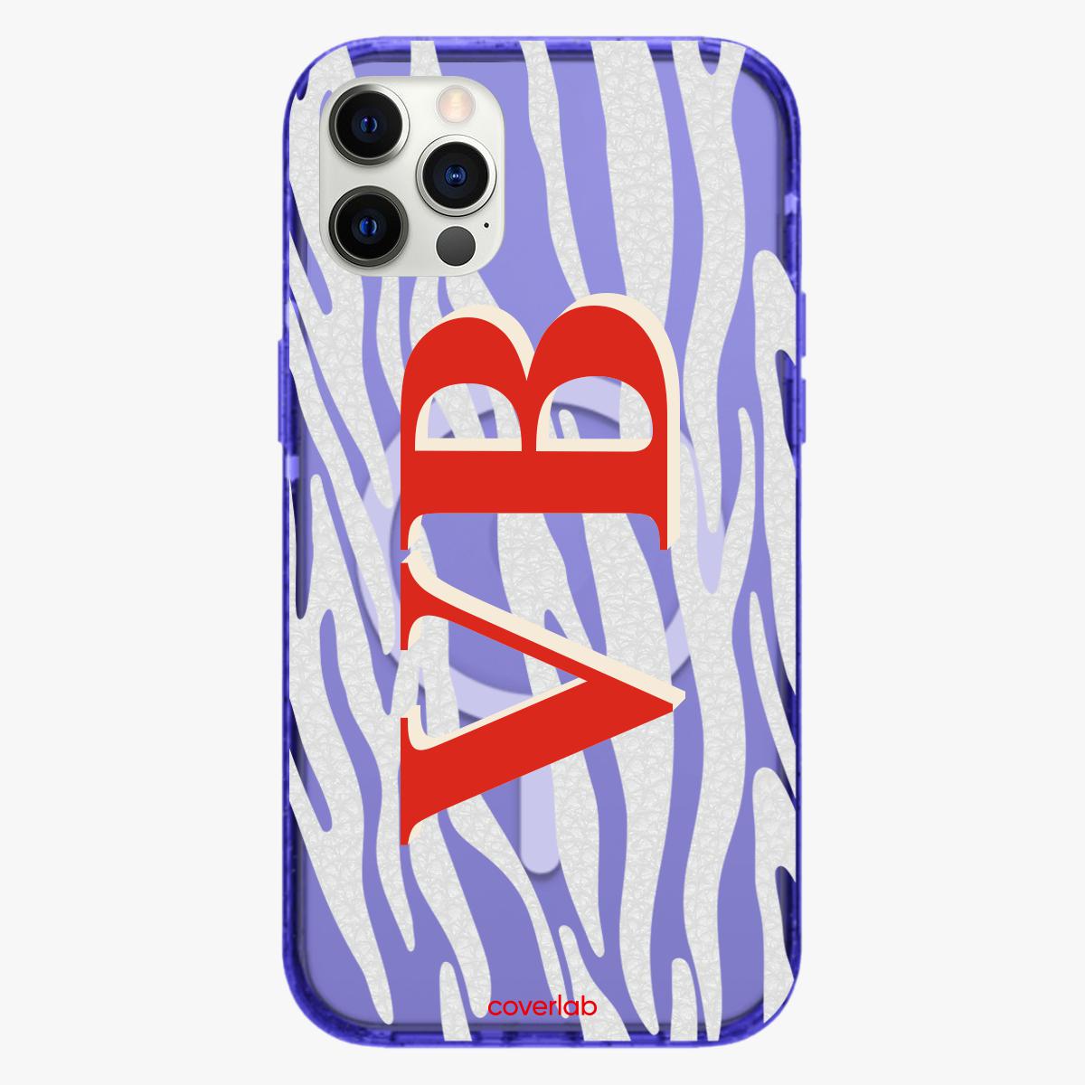 Zebra Initialen Personalisiertes MagSafe iPhone Hülle