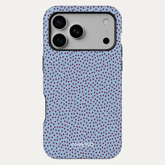 Blue Polka Tough iPhone Case