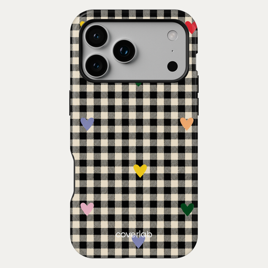 Love on Check Tough iPhone Case