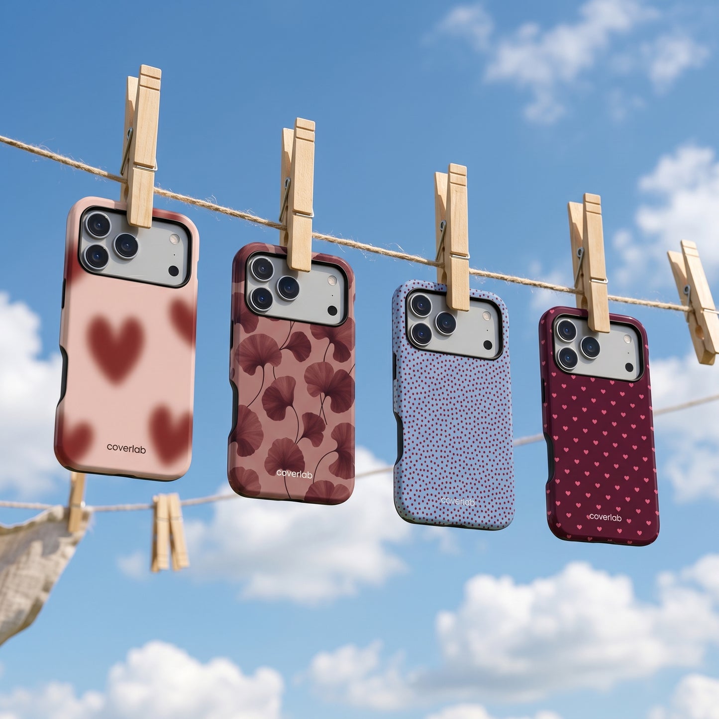 Blurry Love Tough iPhone Case + Burgundy Tough iPhone Case + Blue Polka Tough iPhone Case + Blur Tough iPhone Case