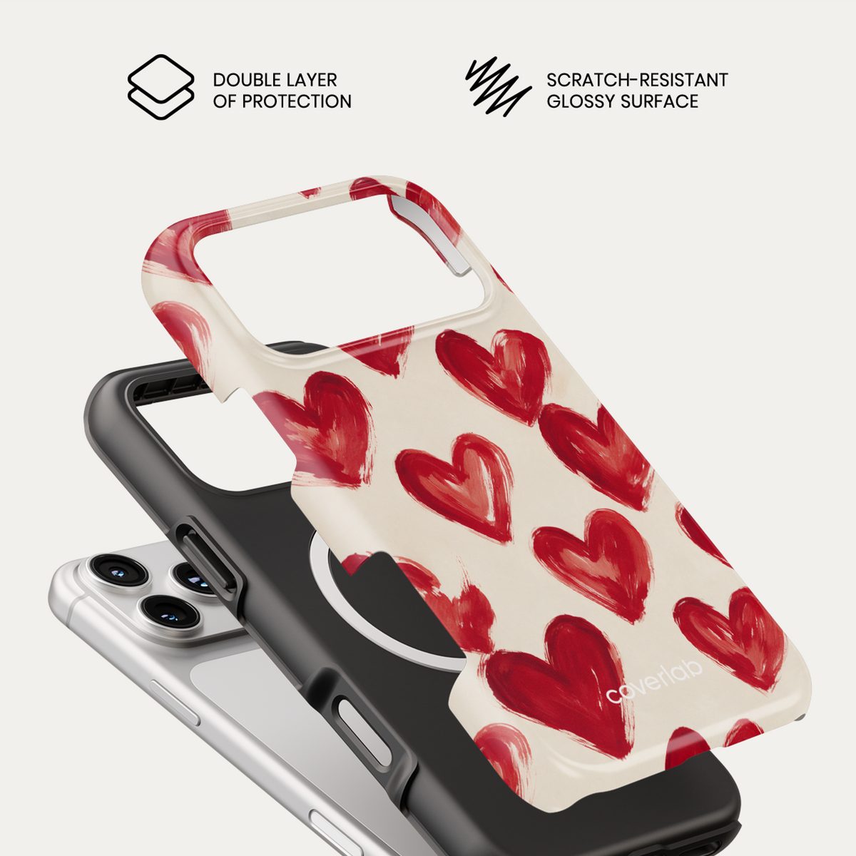 Scarlet Hearts Tough iPhone Case