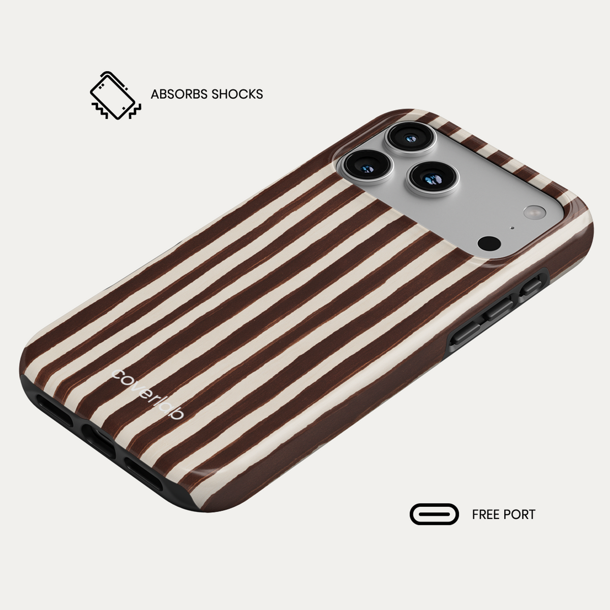 Cioccolato Stripes Tough iPhone Case