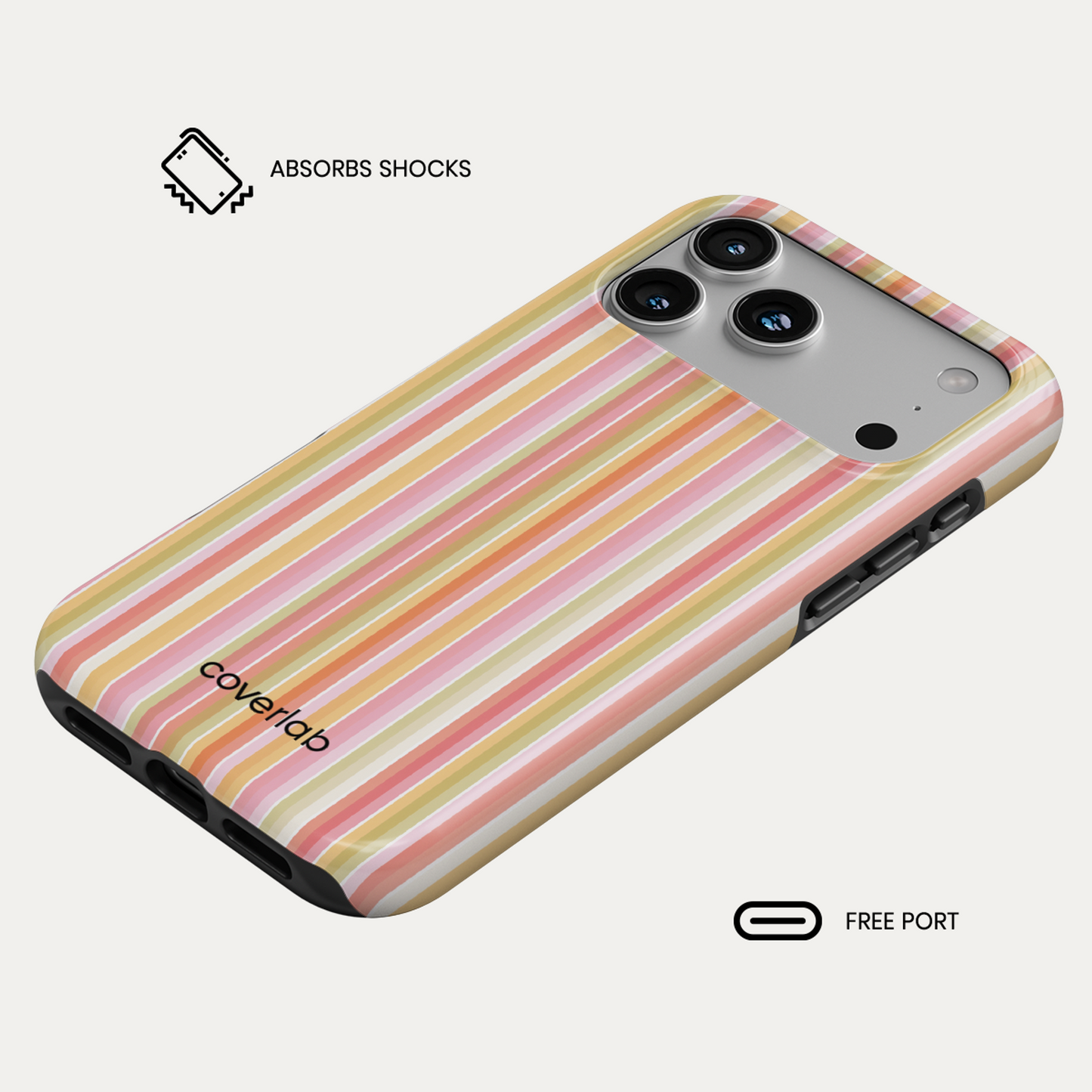 Beach Lines Tough iPhone Case
