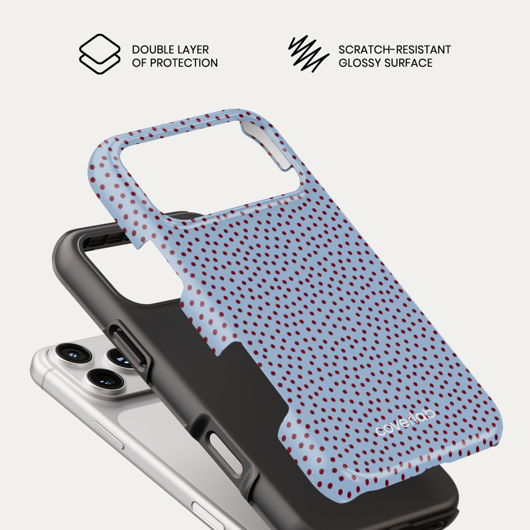 Cherry Dots Tough iPhone Case