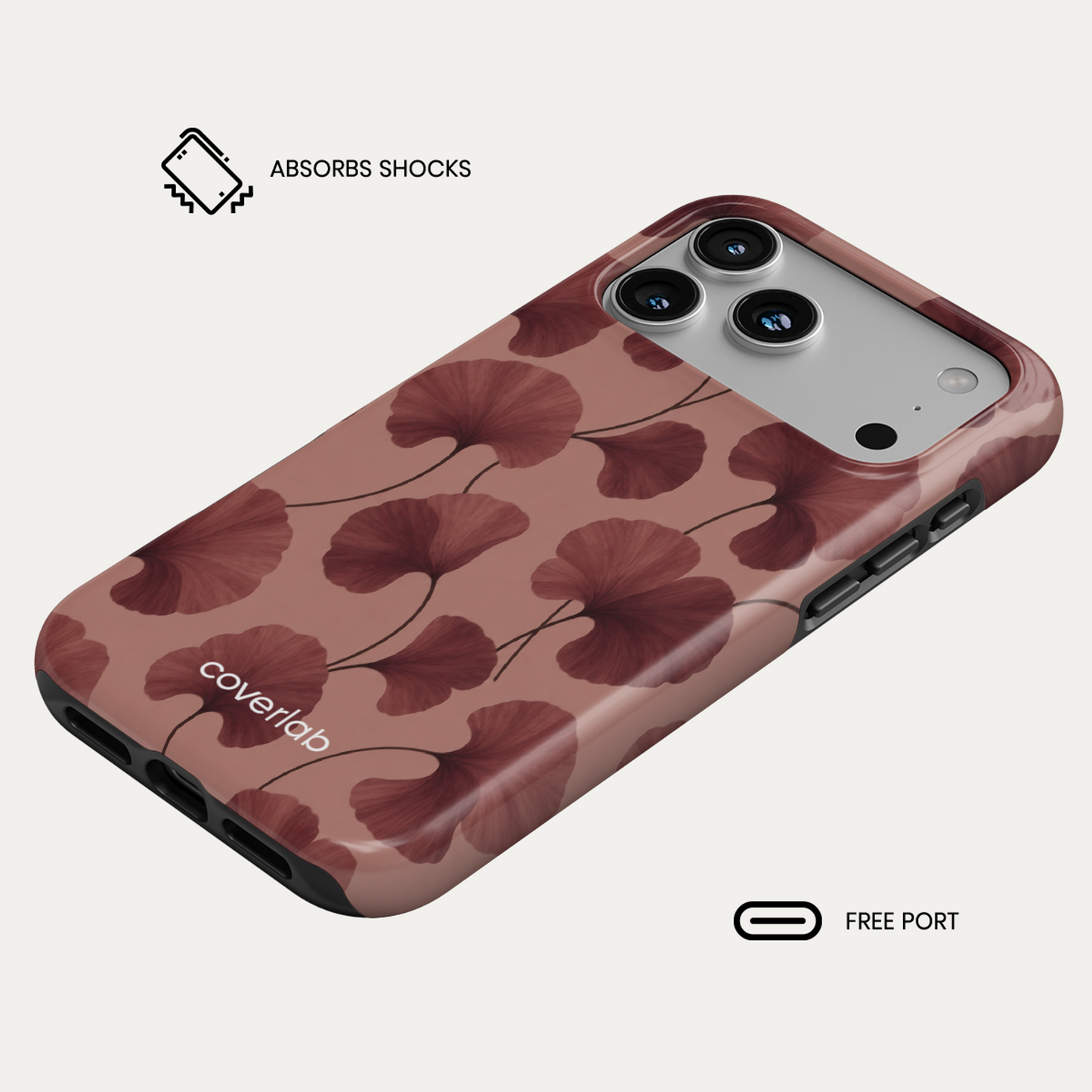 Burgundy Tough iPhone Case