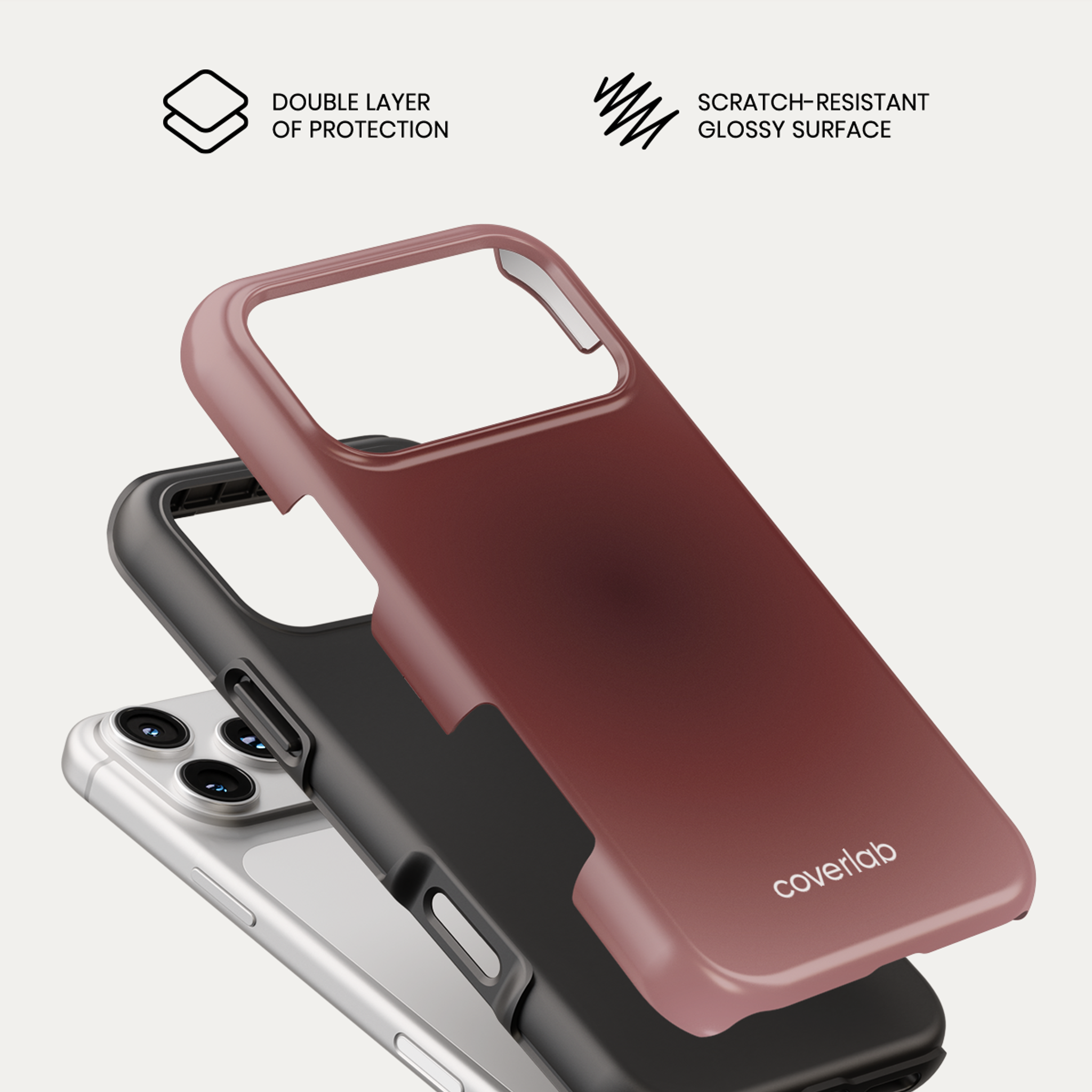 Velvet Whisper Bordeaux Tough iPhone Case