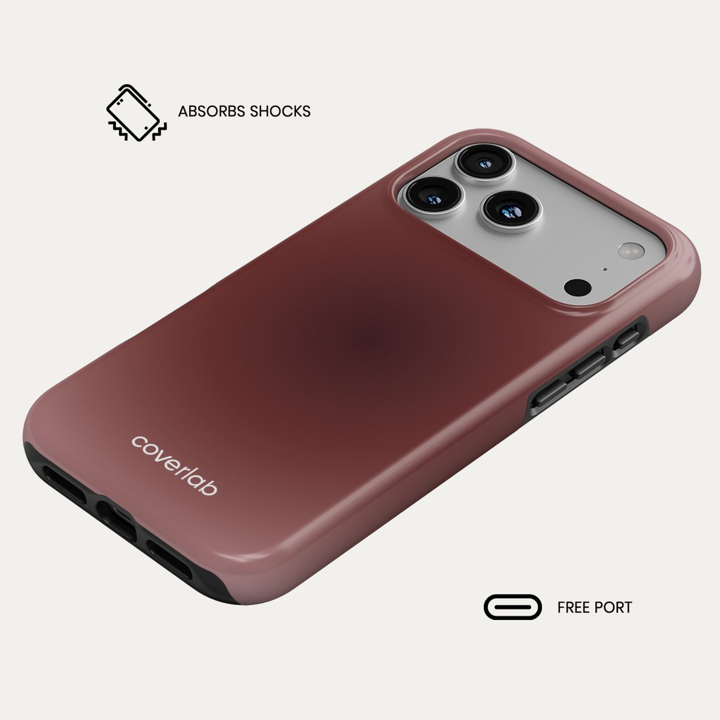 Velvet Whisper Bordeaux Tough iPhone Case