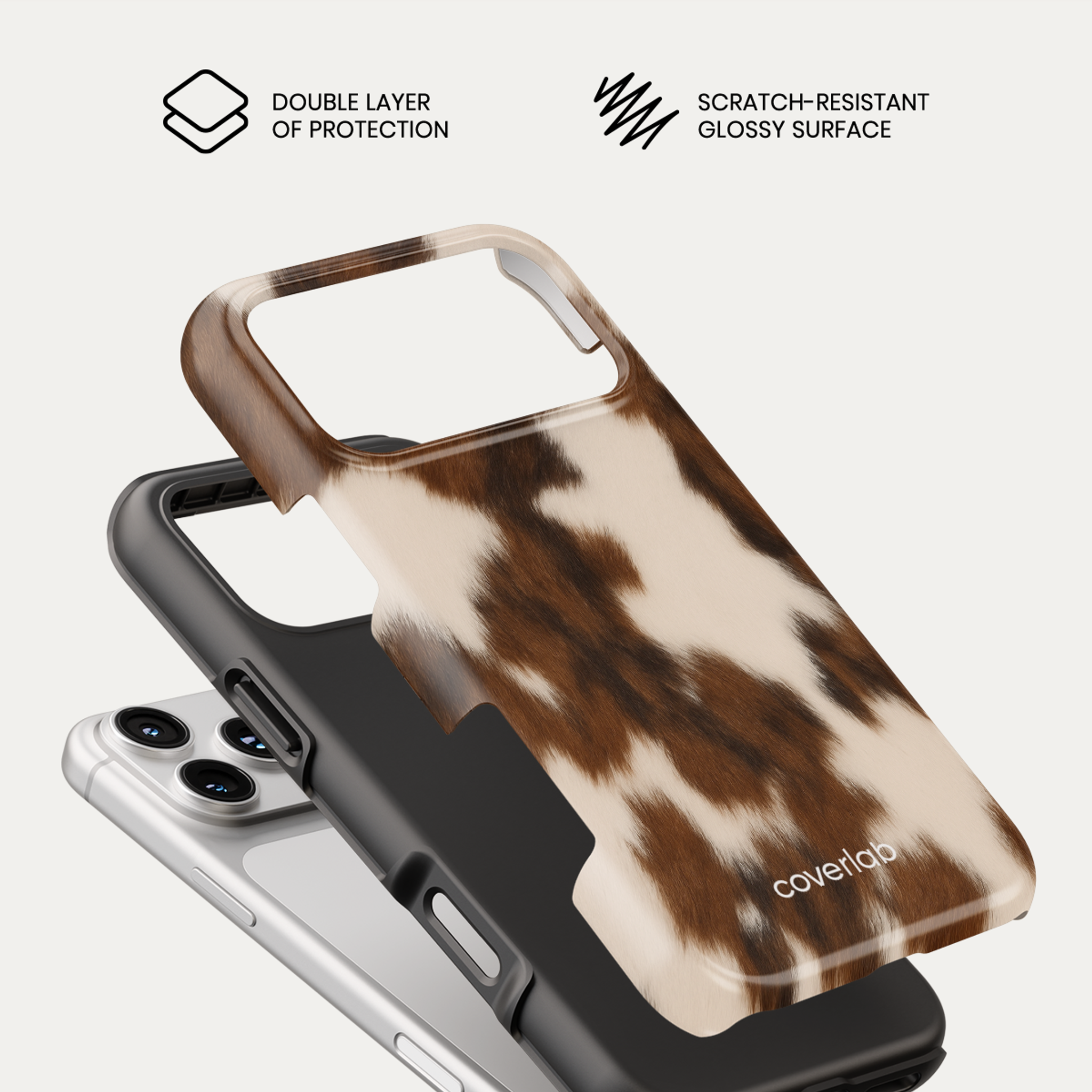 Cow Fur Tough iPhone Case