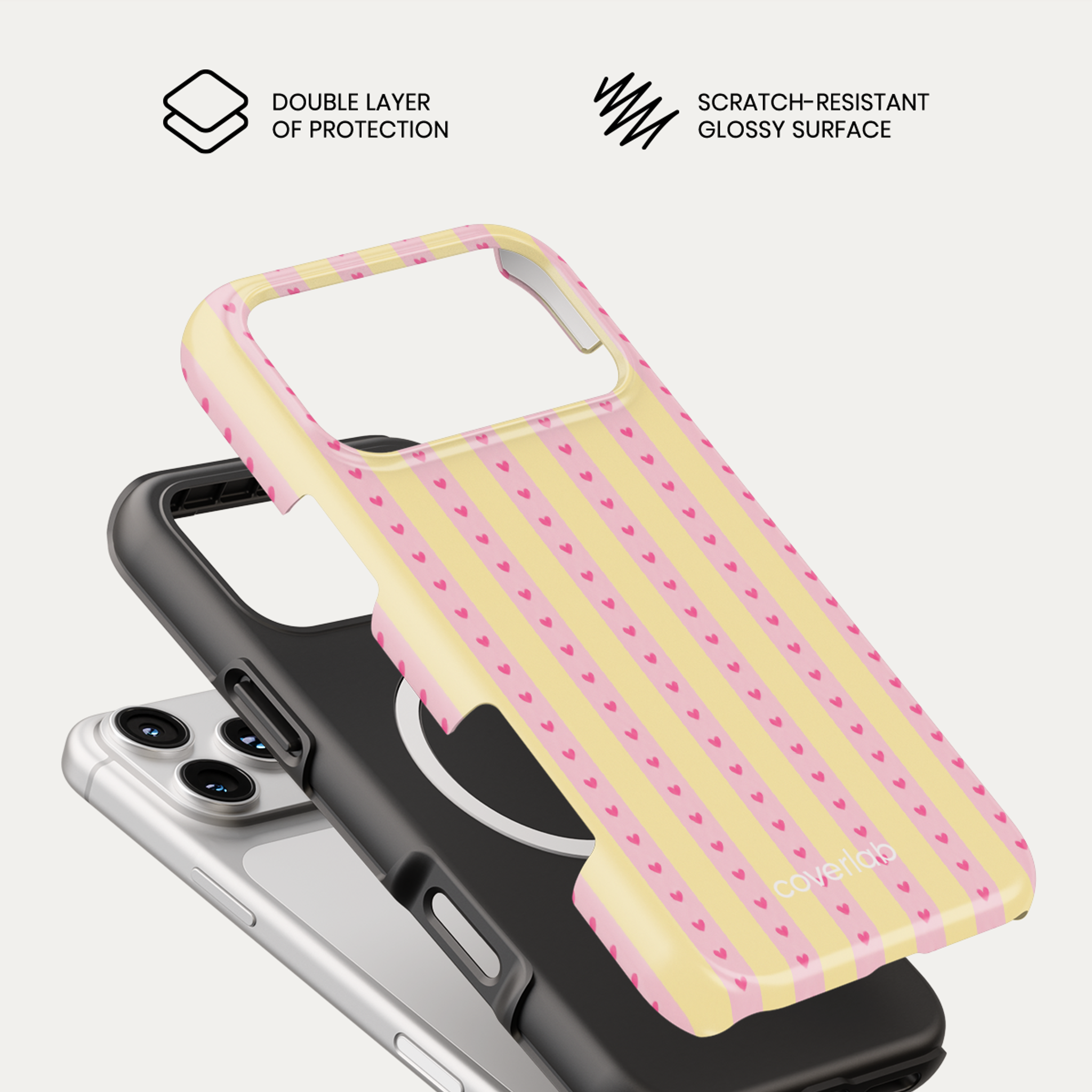 Sweetheart Stripes Tough iPhone Case