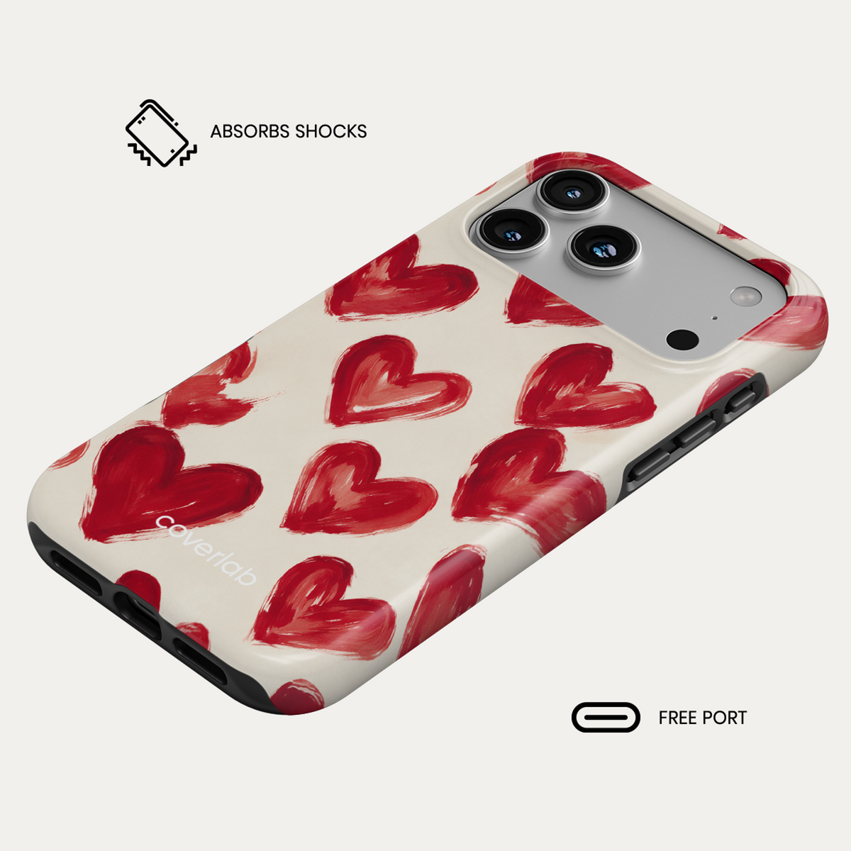 Scarlet Hearts Tough iPhone Case