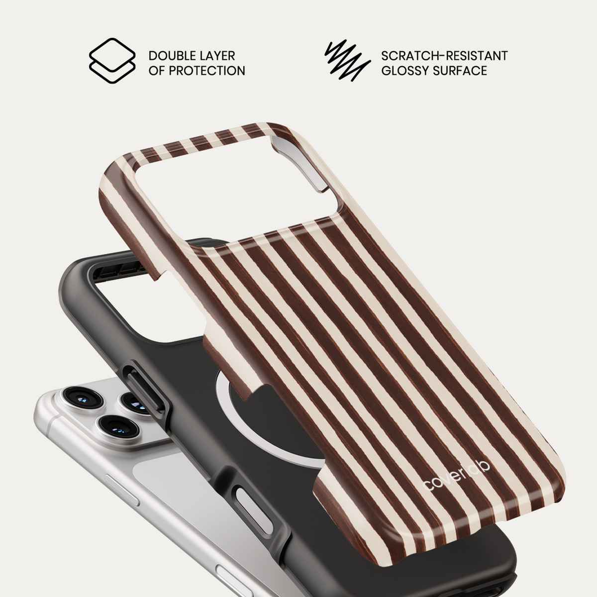 Cioccolato Stripes Tough iPhone Case