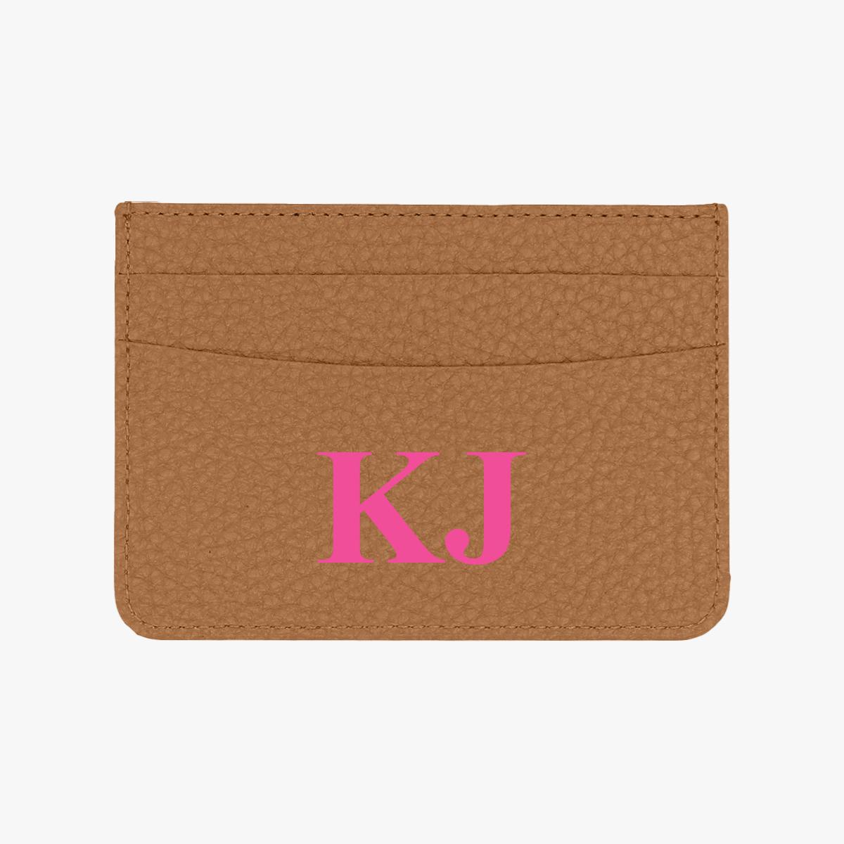 Big Initials Personalised Leather Card Holder