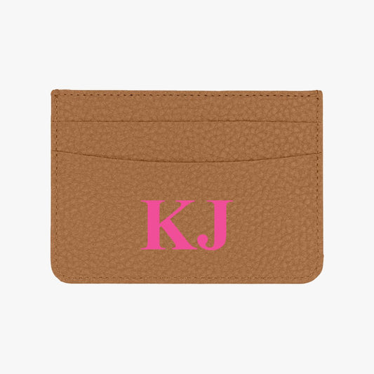 Big Initials Personalised Leather Card Holder