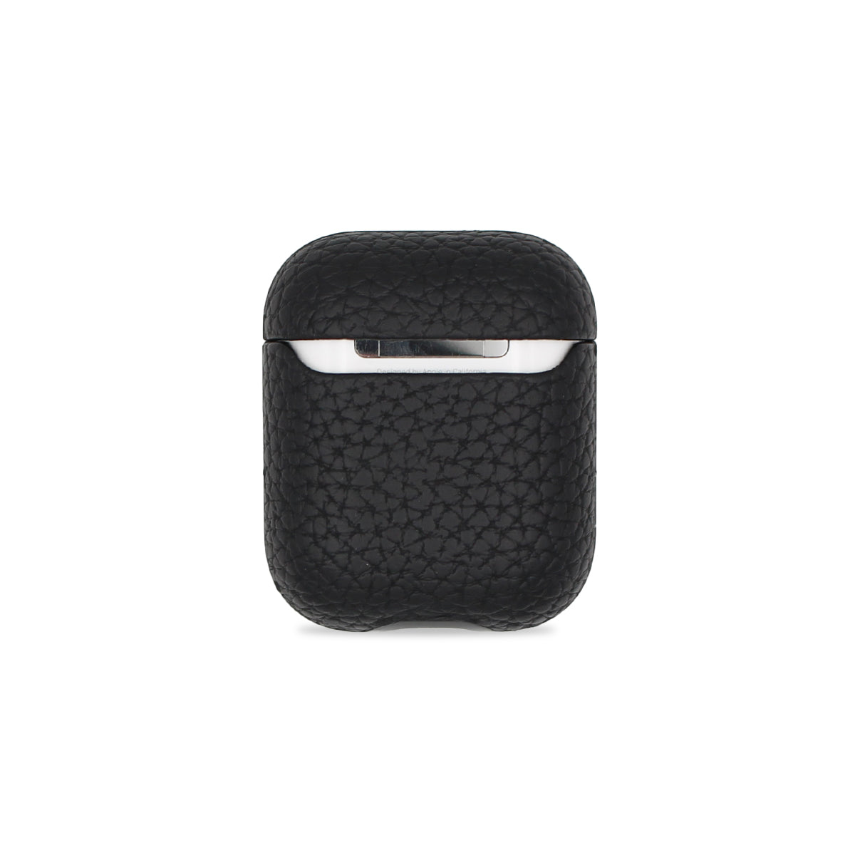 Heart With Eyes Black Pebbled AirPods Case