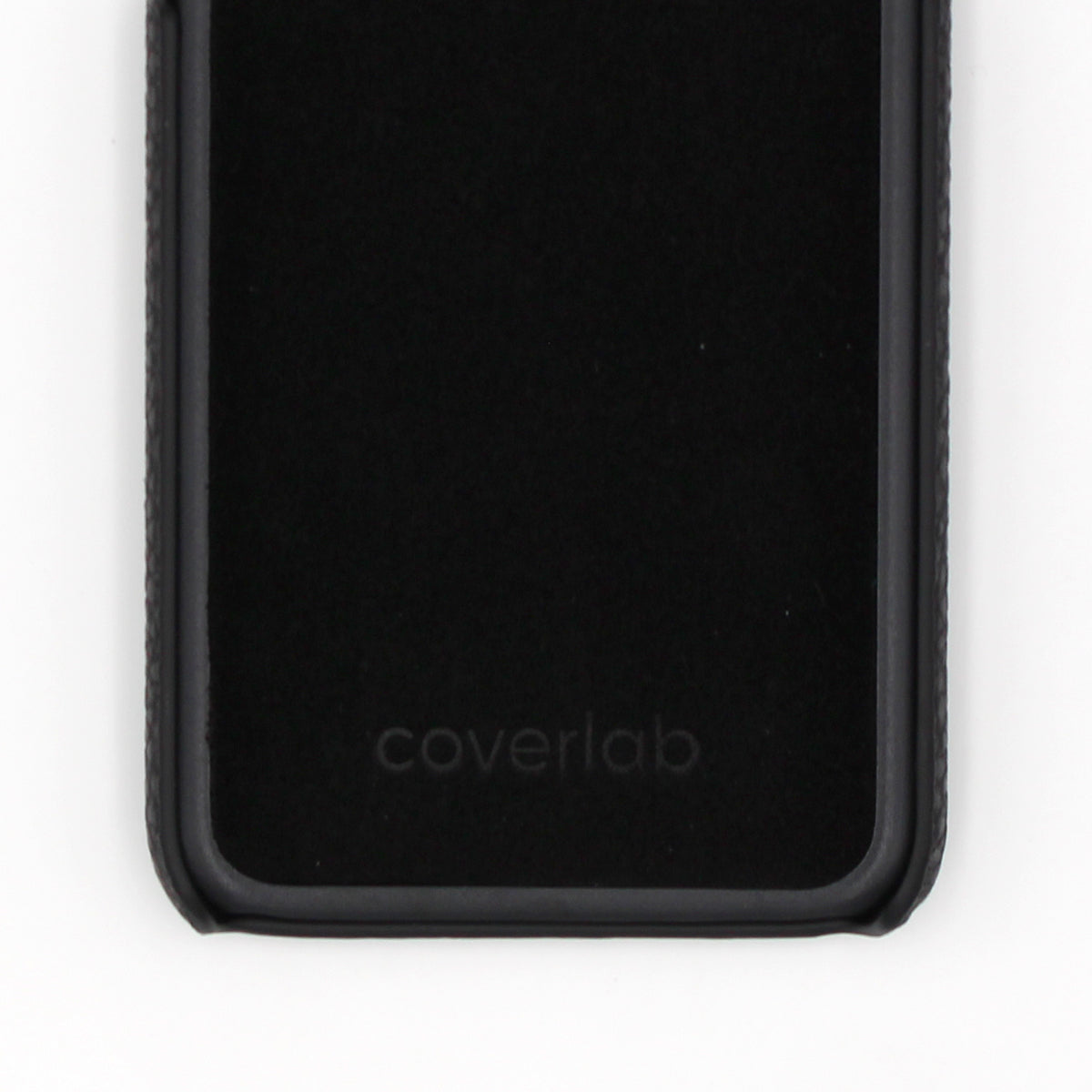 Custom Cursive Initials Black Pebbled iPhone Case - Coverlab