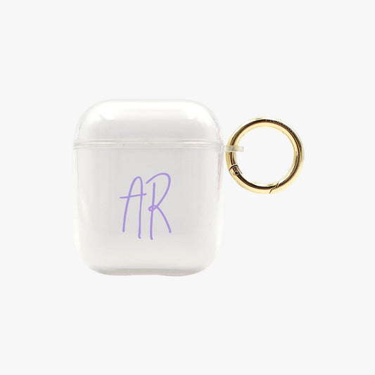 Cursive Initials Personalised Clear AirPods Case