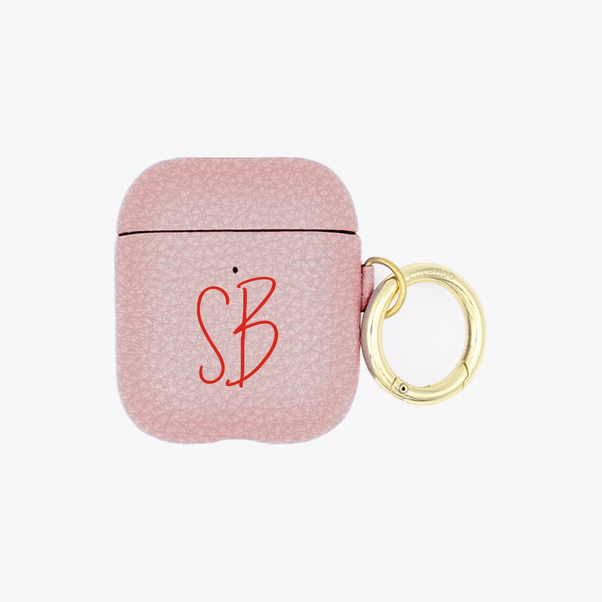 Cursive Initials Personalised Leather AirPods Case