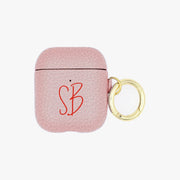 Cover per AirPods in pelle con Iniziali in Corsivo
