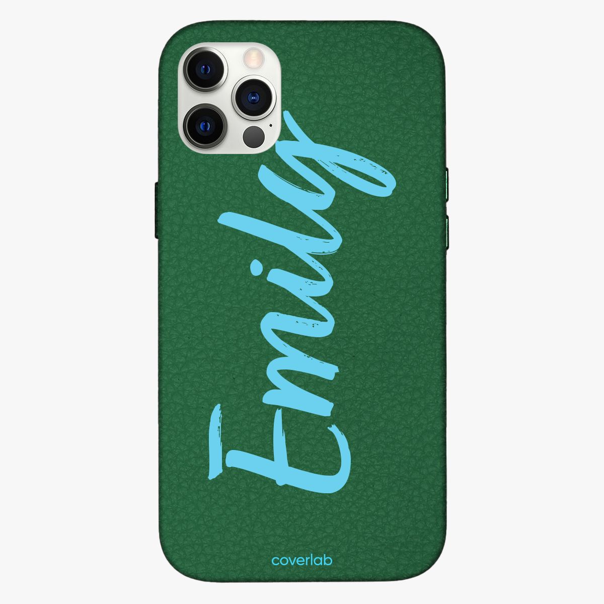Cursive Name Personalised Leather iPhone Case