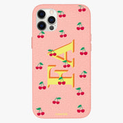 Cherry Personalised Leather iPhone Case