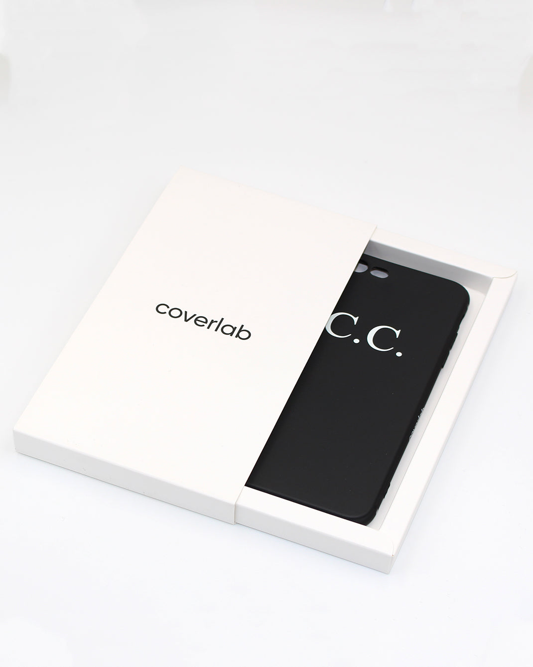 BIG Custom Initials Black iPhone Case - Coverlab